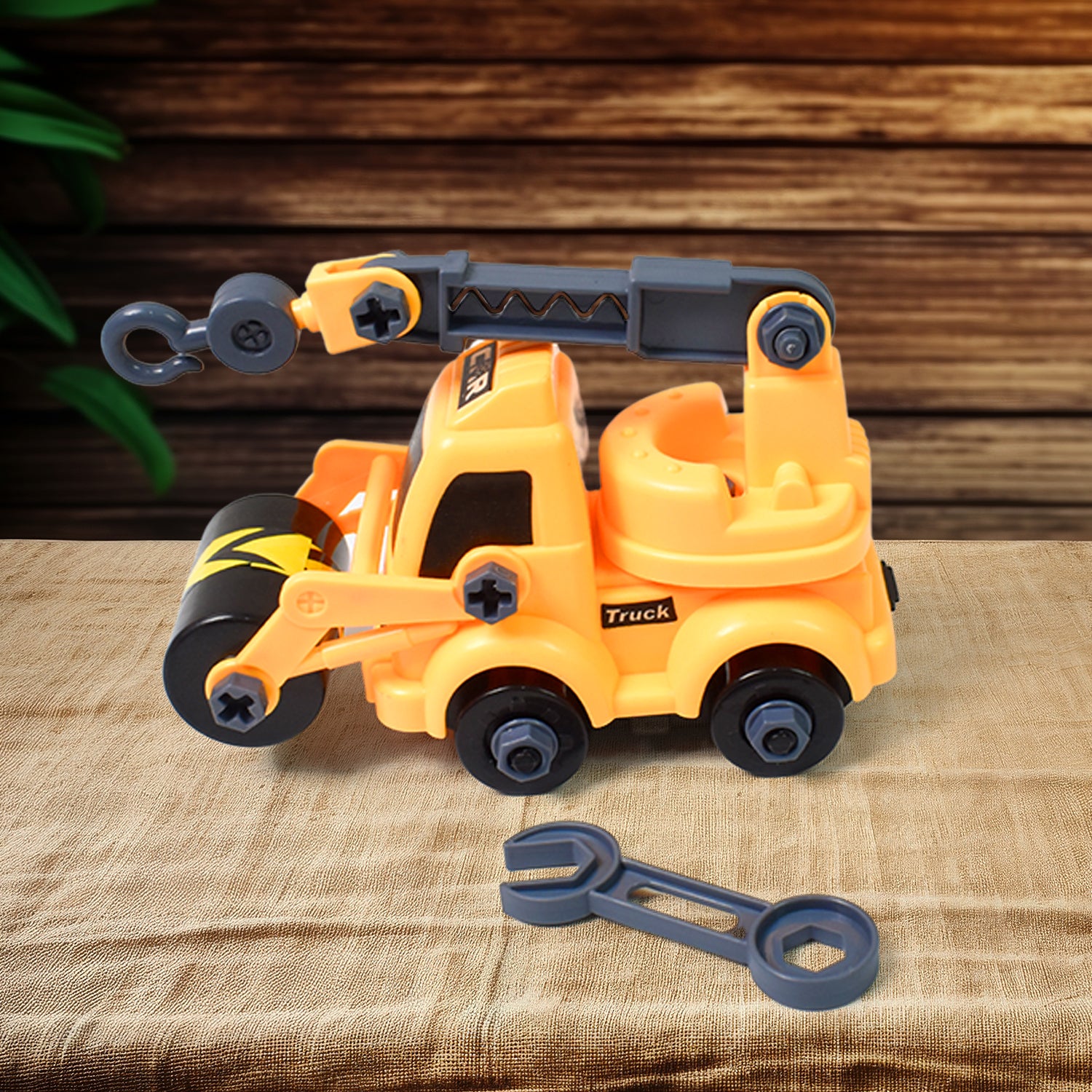 Wukusy engineering vehicle toy set with nut assembly parts, highly detailed car model toys for children, 2-piece DIY vehicle construction kit