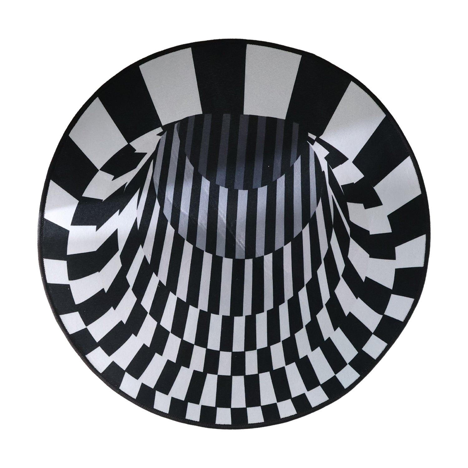 Wukusy 3D space round carpet floor mat, 60 cm non-woven doormat with space-themed design for home improvement.