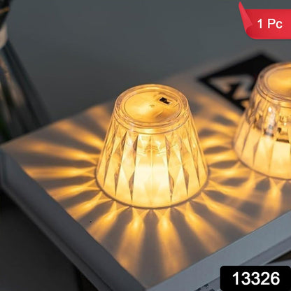 Wukusy cup-shaped crystal table lamp with soft illumination, ideal for home decor accents and ambient lighting.