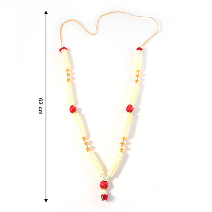 Traditional decorative Pooja Gajra garland from Wukusy, featuring intricate floral design for religious ceremonies and home decor.