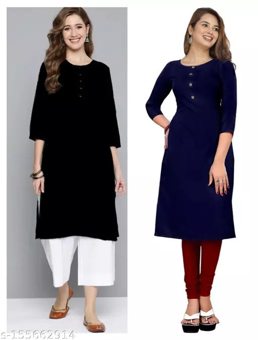 Classic FIZZI SHOP multi-cream 3/4 sleeve kurta with stylish design, perfect for casual or semi-formal wear.