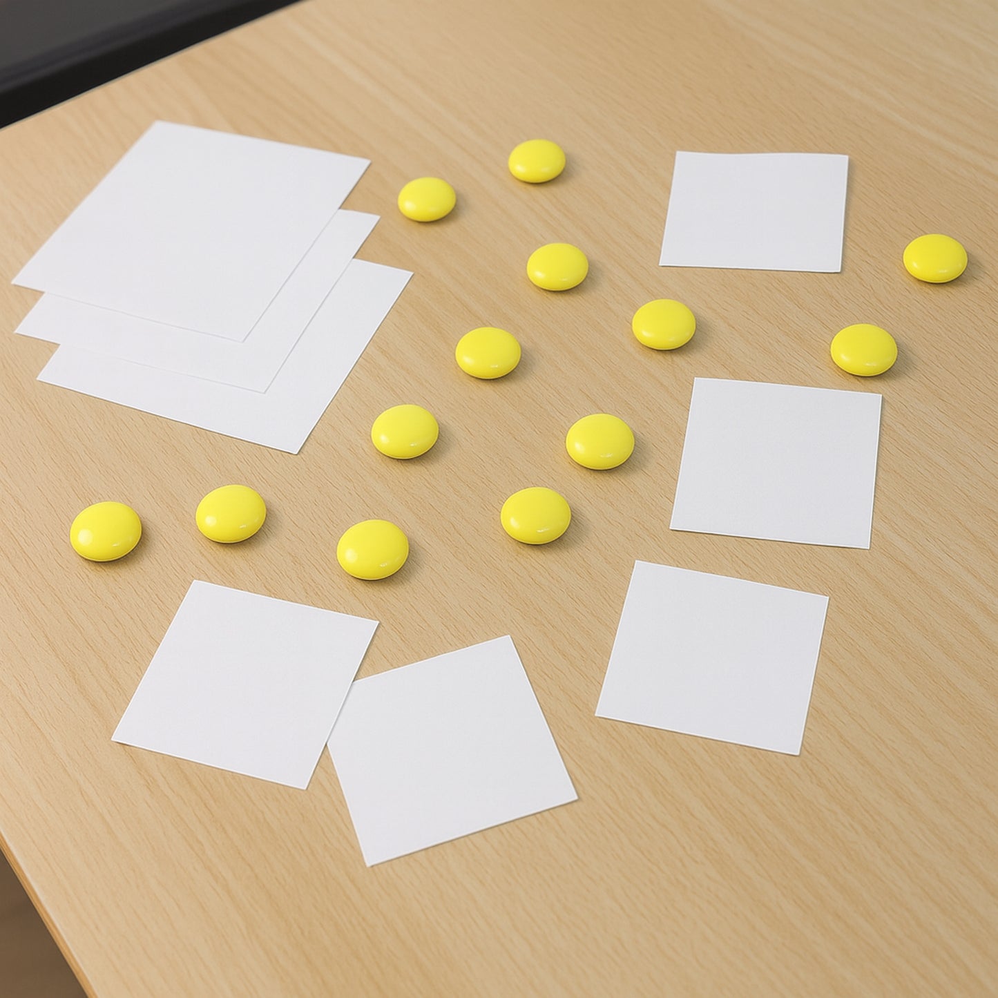 Set of 10 white round refrigerator magnets by Wukusy, ideal for home improvement and organizing notes on your fridge.