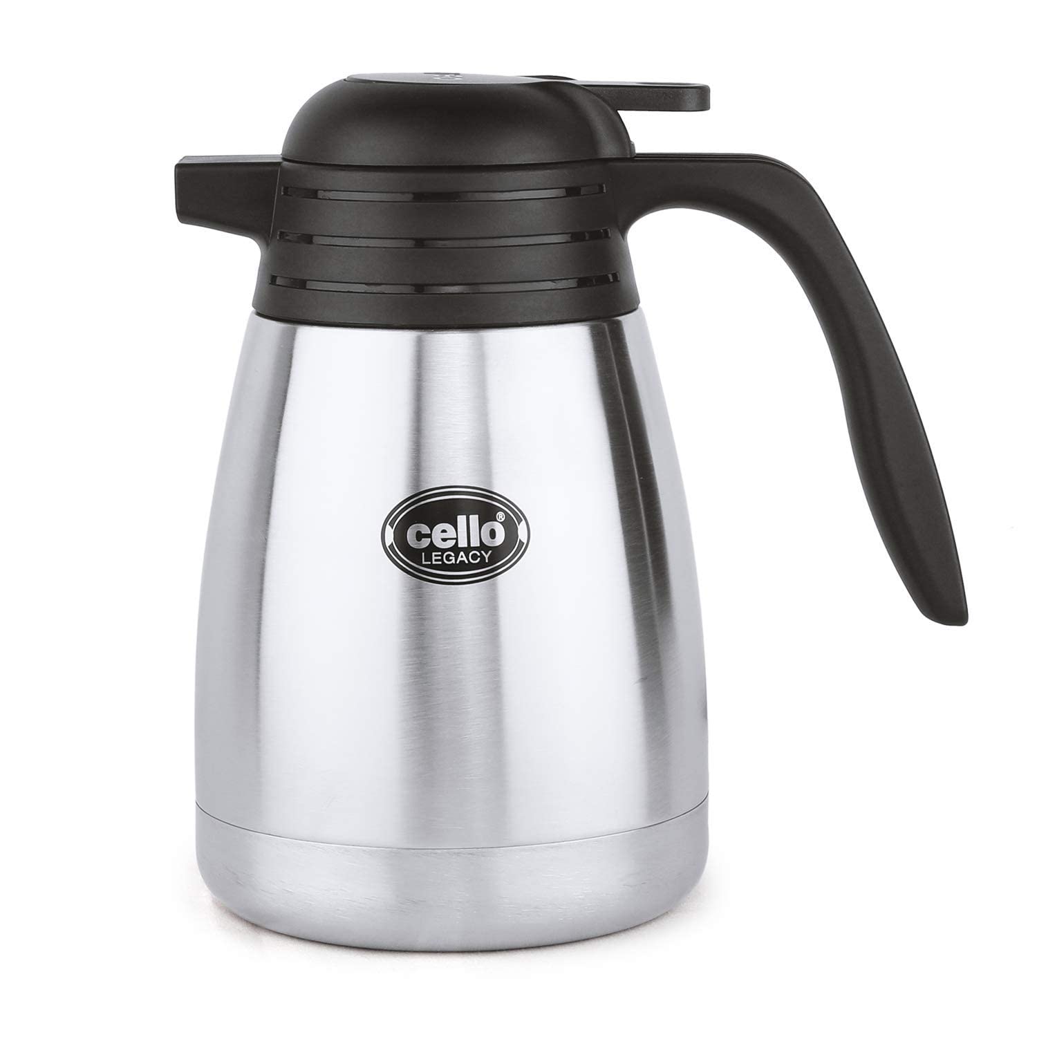 Seasons Legacy Vacusteel 600ml stainless steel kettle with silver finish, designed for boiling and serving hot beverages.