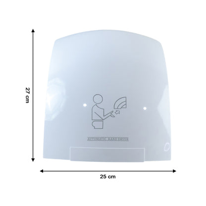 Electric wall-mounted sensor hand dryer by Wukusy, showing a sleek white device with sensor activation for quick hand drying.