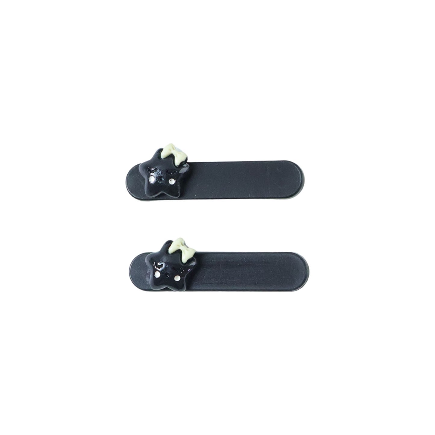 Set of four Wukusy cute cat design premium matte finish hair clips, stylish accessories for securing hair in a playful look.