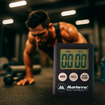 Digital kitchen countdown timer by Wukusy showing digital display and buttons for precise time tracking in the home kitchen