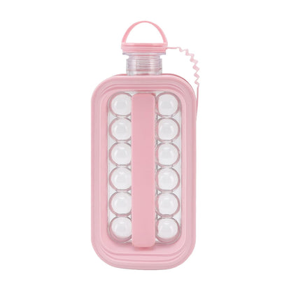 Wukusy 2-in-1 portable ice ball maker with 17 round ice cube molds for home and kitchen use.