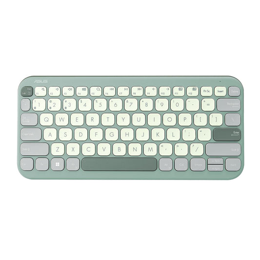 Seasons Asus Marshmallow KW100 Bluetooth multi-device keyboard with sleek design and multimedia keys, shown in kybd17.jpg.