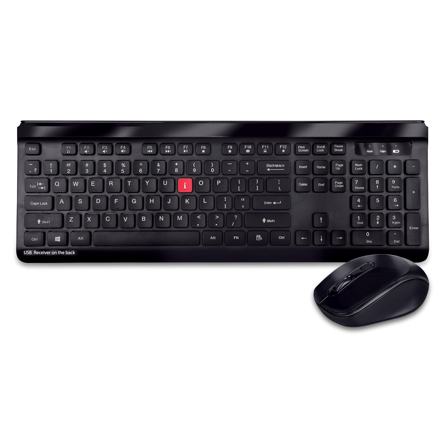 Seasons iball Magical Duo 2 Combo Set keyboard, sleek black design with visible keys and branding on the keyboard surface.