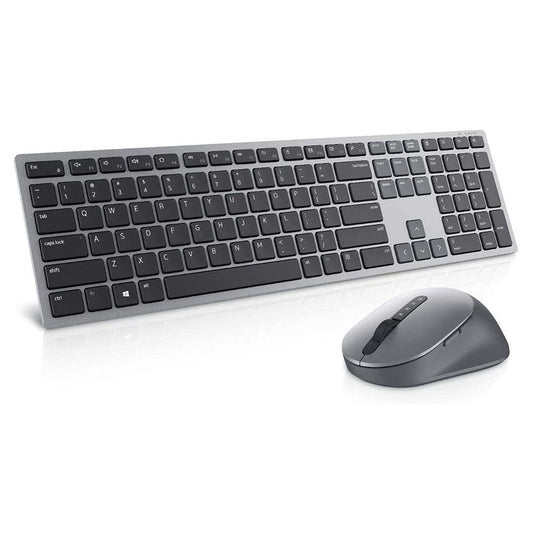 Black Dell KM7321W Bluetooth multi-device keyboard with sleek design and ergonomic keys, suitable for multiple device connectivity.