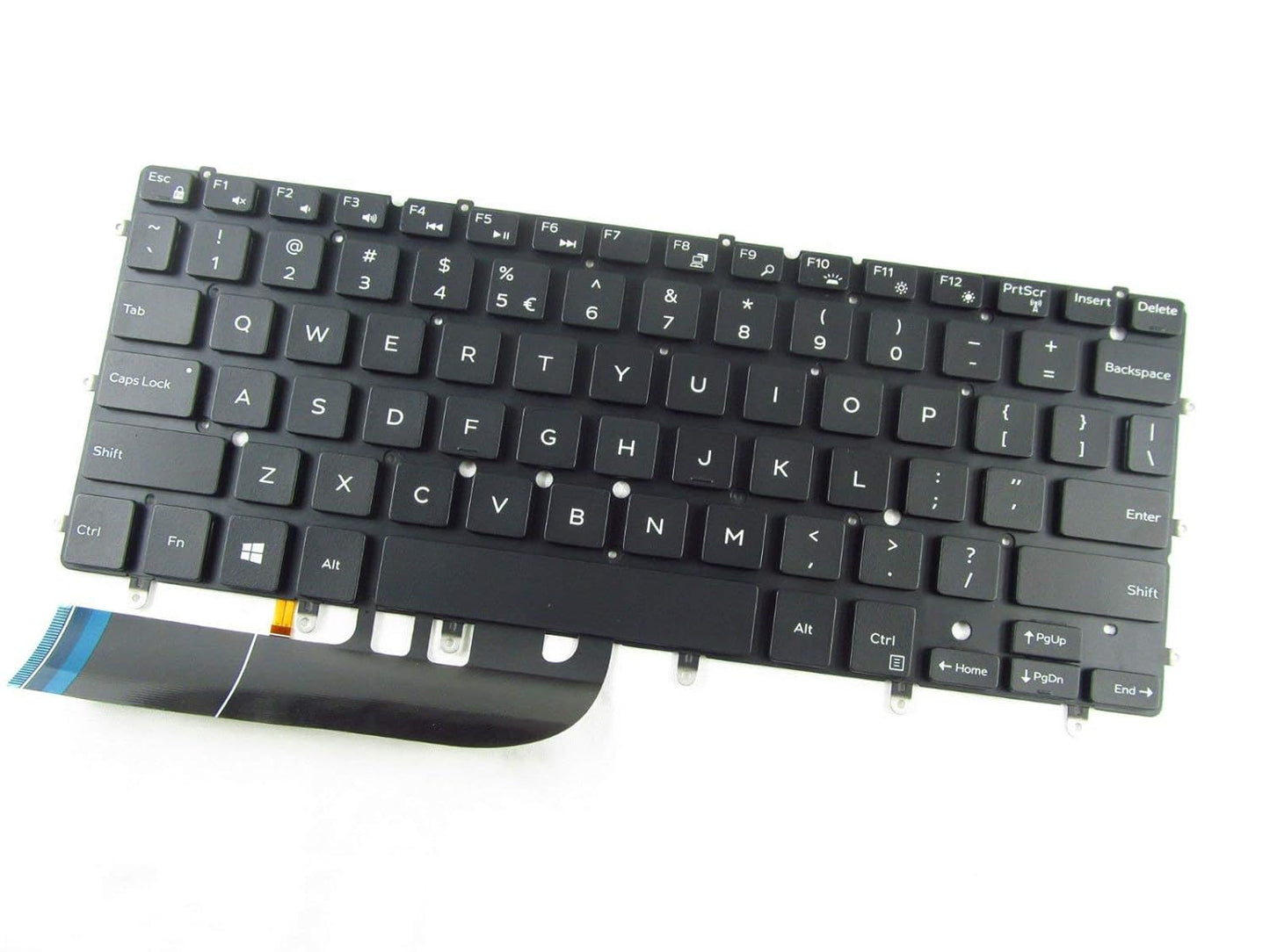 Seasons black internal keyboard for Dell 13 7000 series laptops, model 7347 7352 7353 7359 7348, showing key layout and design.