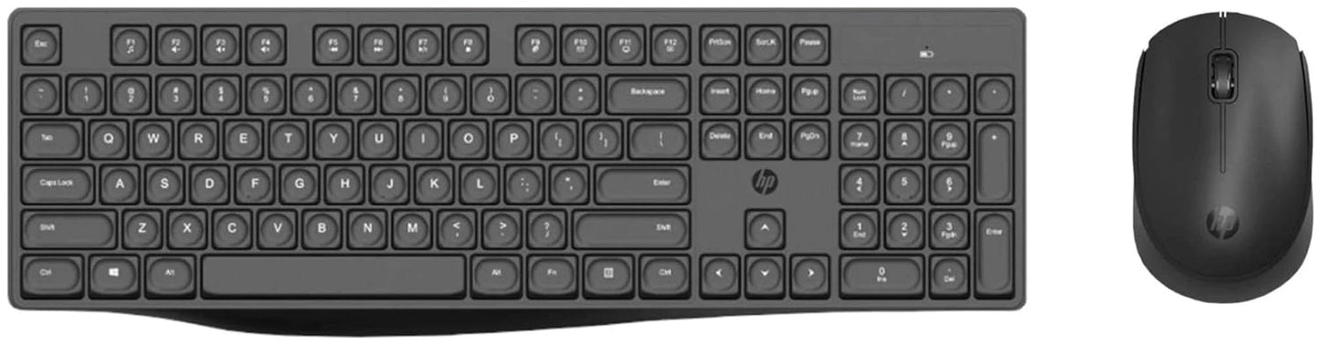 Black HP CS10 wireless multi-device keyboard with sleek design and multi-device connectivity, branded by Seasons.