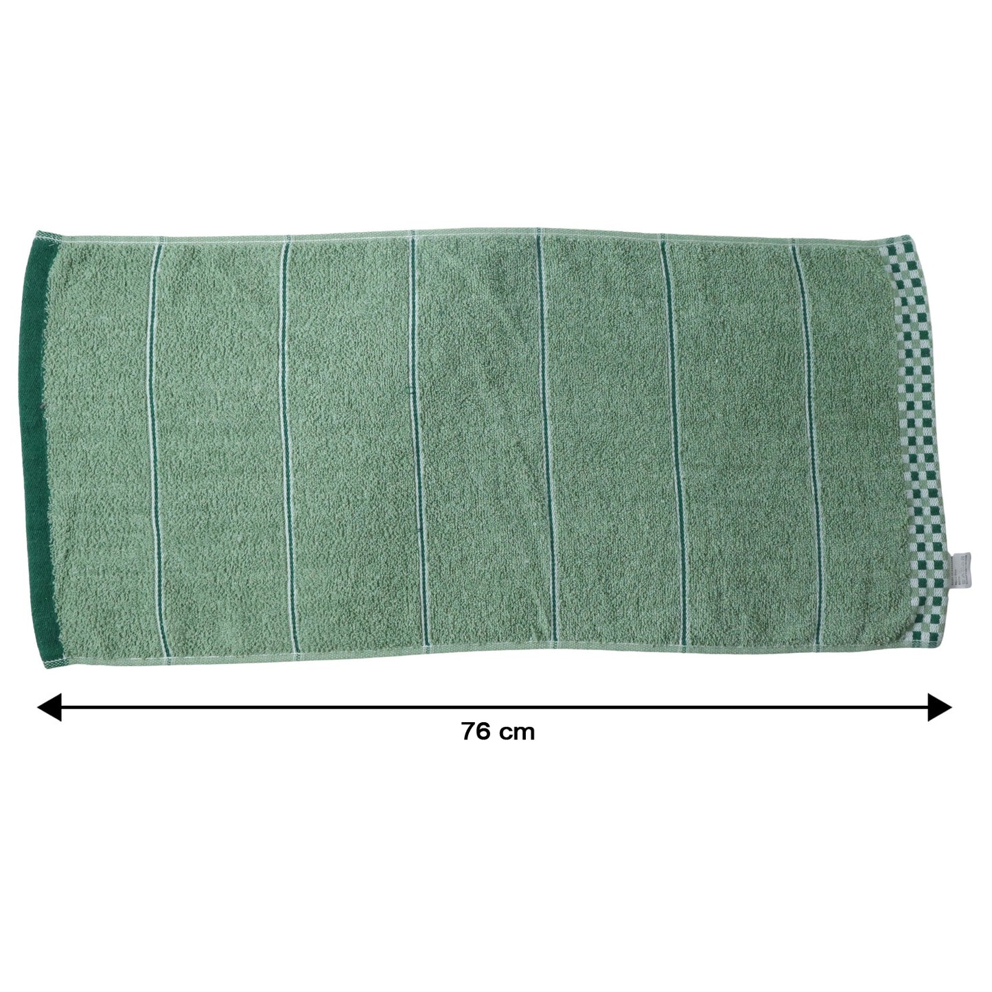 Soft cotton bath towel by Wukusy, 76x34 cm, showcasing plush texture and absorbent material in a neutral color.