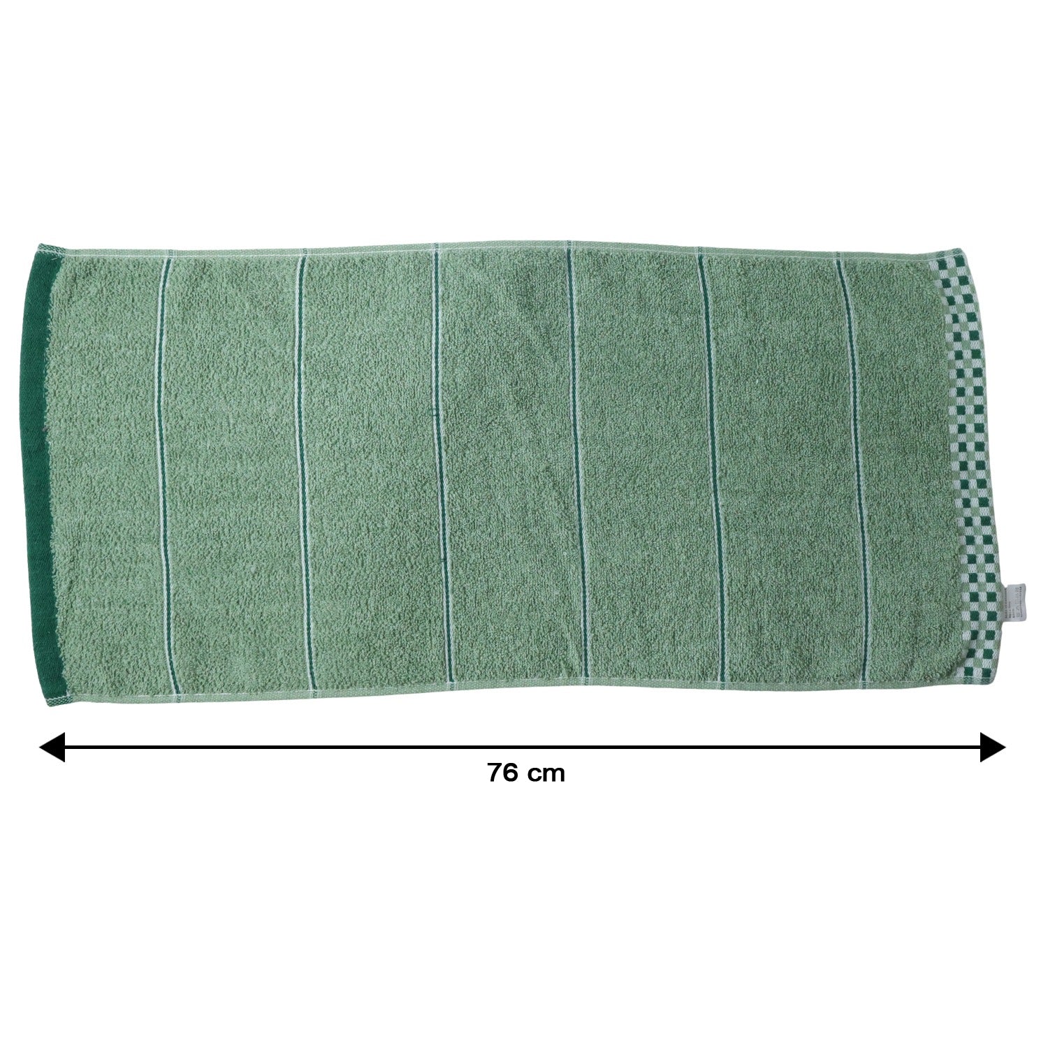 Soft cotton bath towel by Wukusy, 76x34 cm, showcasing plush texture and absorbent material in a neutral color.