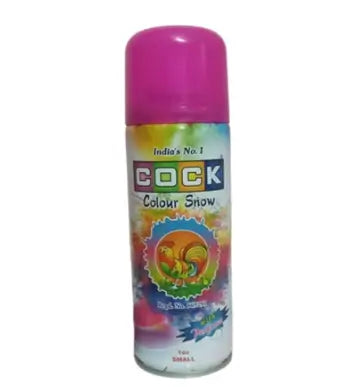 Multicolor Cock Brand Snow Spray pack of 2, vibrant party celebration decor sprays with colorful snow effects, perfect for festive events.