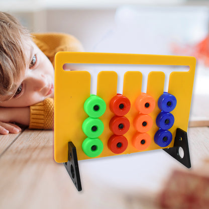 Wukusy Montessori slide puzzles toy for kids, featuring colorful pieces and 36 challenge levels in a single set.