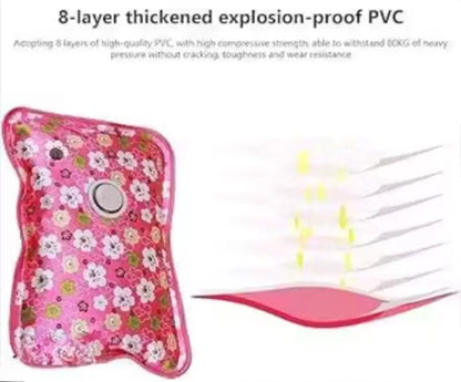 Ekom electric heating pad with gel for pain relief, suitable for kitchen and dining use, shown in a comfortable, relaxed setting.
