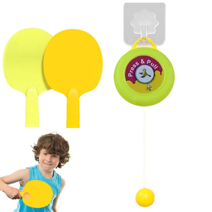 Wukusy portable indoor hanging table tennis set with three balls for self-training on a table tennis table.