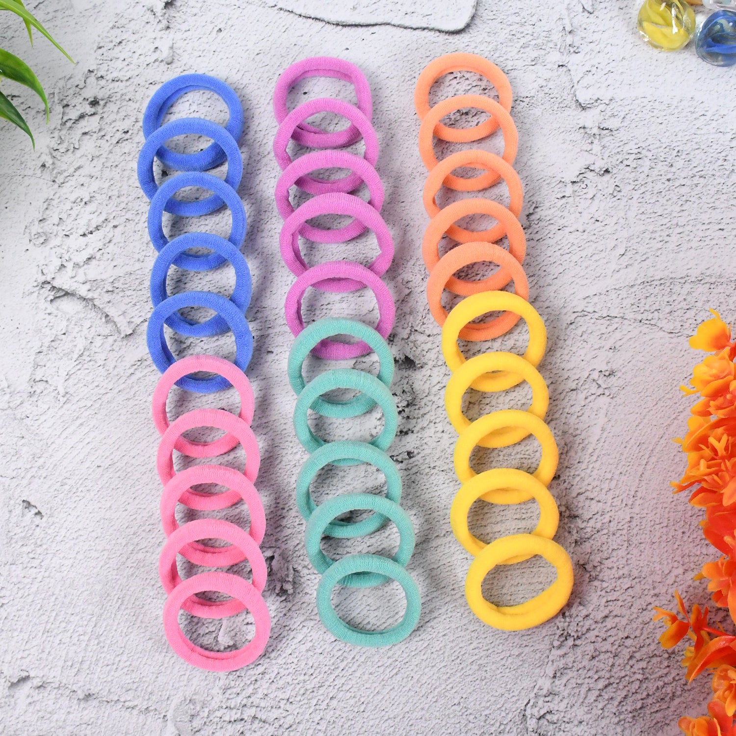 Set of 30 Wukusy mini hair ties and hairbands, small elastic hair accessories for styling and securing hair.