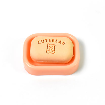 Cute soap-shaped eraser from Wukusy with a plastic case, ideal for office use and decorative on a desk.