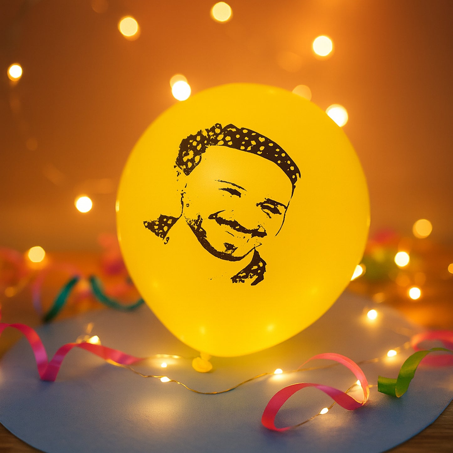 Colorful Wukusy printed mix design party latex balloon, vibrant and decorated with assorted patterns, perfect for celebrations.
