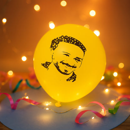 Colorful Wukusy printed mix design party latex balloon, vibrant and decorated with assorted patterns, perfect for celebrations.