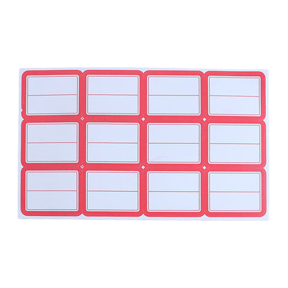 Wukusy writable label stickers on 50 sheets, featuring blank adhesive labels for organizing and labeling tasks.
