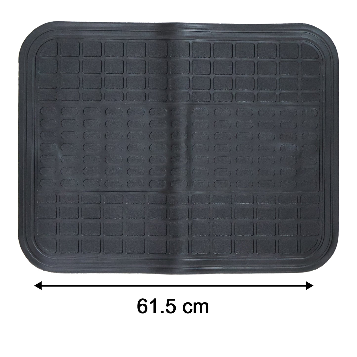 Set of four heavy-duty car floor mats by Wukusy, made of durable material to protect vehicle floors from dirt and wear.