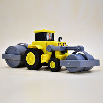 Wukusy 1952 Mini Friction Power Construction Excavator Loader toy for kids, featuring realistic details and sturdy plastic construction.