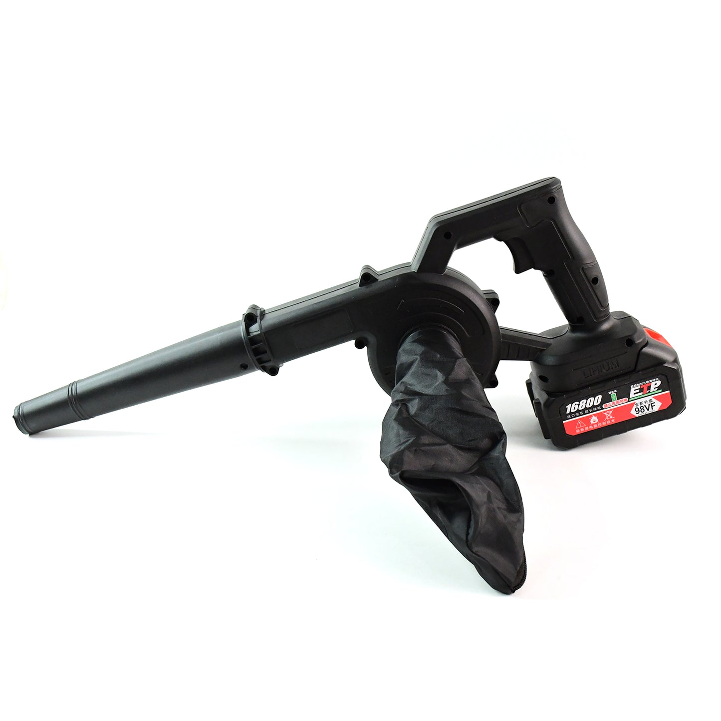Wukusy home improvement air blower and vacuum combo kit with collection bag, ideal for garden and home cleaning tasks.
