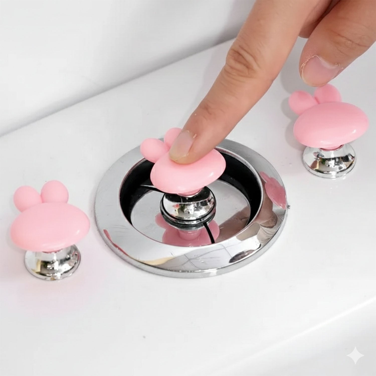 Wukusy cute bunny ear cabinet door knob handle in white, designed for furniture drawer or cabinet decor, 1 piece