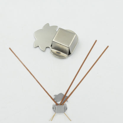 Wukusy stainless steel wall-mounted Agarbatti stand with 3 slots, self-adhesive, pack of 12 hooks for home improvement.