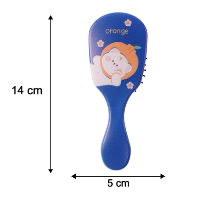 Colorful mix design kids hair comb by Wukusy, featuring vibrant plastic teeth and playful pattern for children's hair styling.