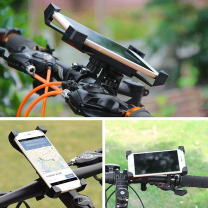 Wukusy bike phone mount with anti-shake cradle, stable clamp, and 360-degree rotation for secure mobile device attachment.