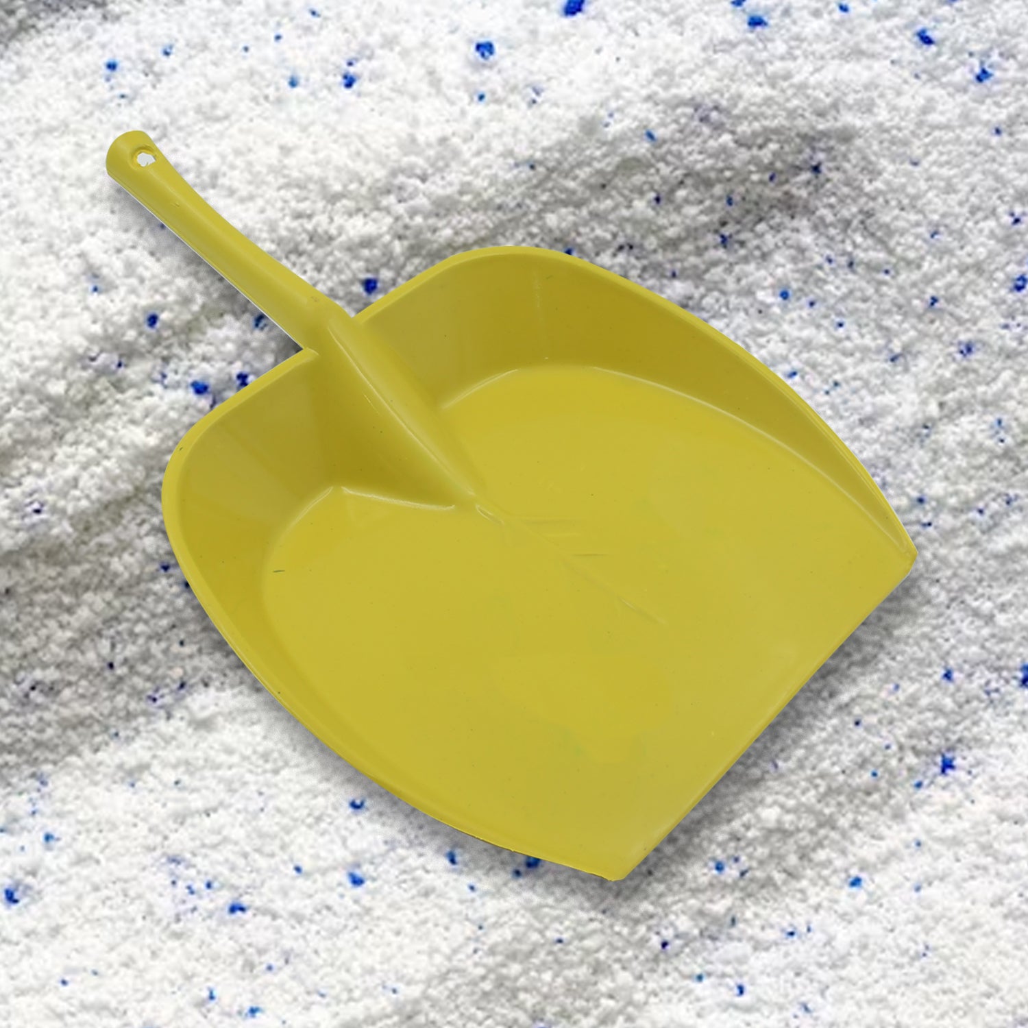 Multicolor Wukusy dustpan with long handle for kitchen, home, office, and bathroom cleaning, designed for efficient dust collection.