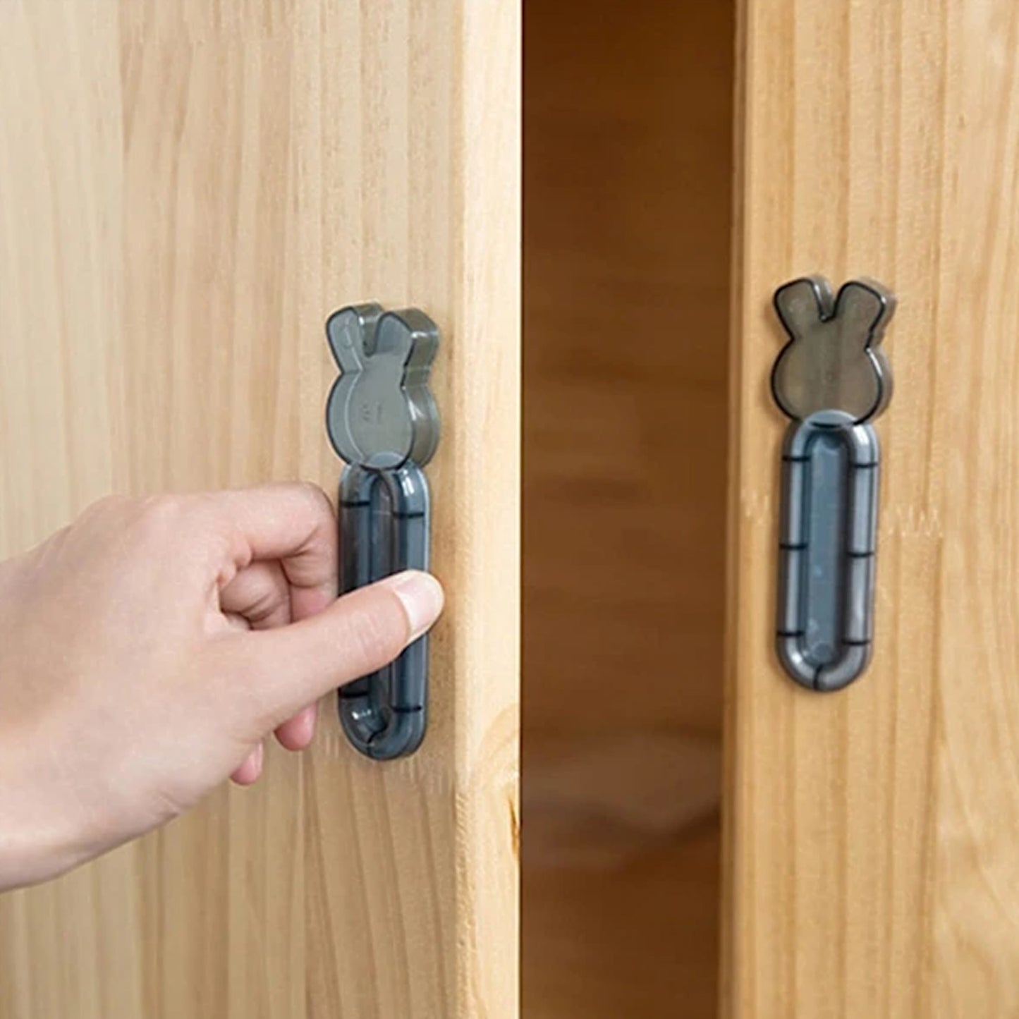 Pair of Wukusy Self Stick Push Pull Helpers for easy furniture and appliance handling in home and kitchen settings.
