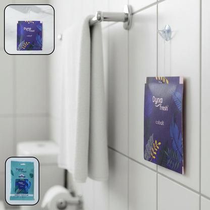 Wukusy cobalt hanging air freshener gel in 10g sachet with blue color and hanging string for freshening spaces
