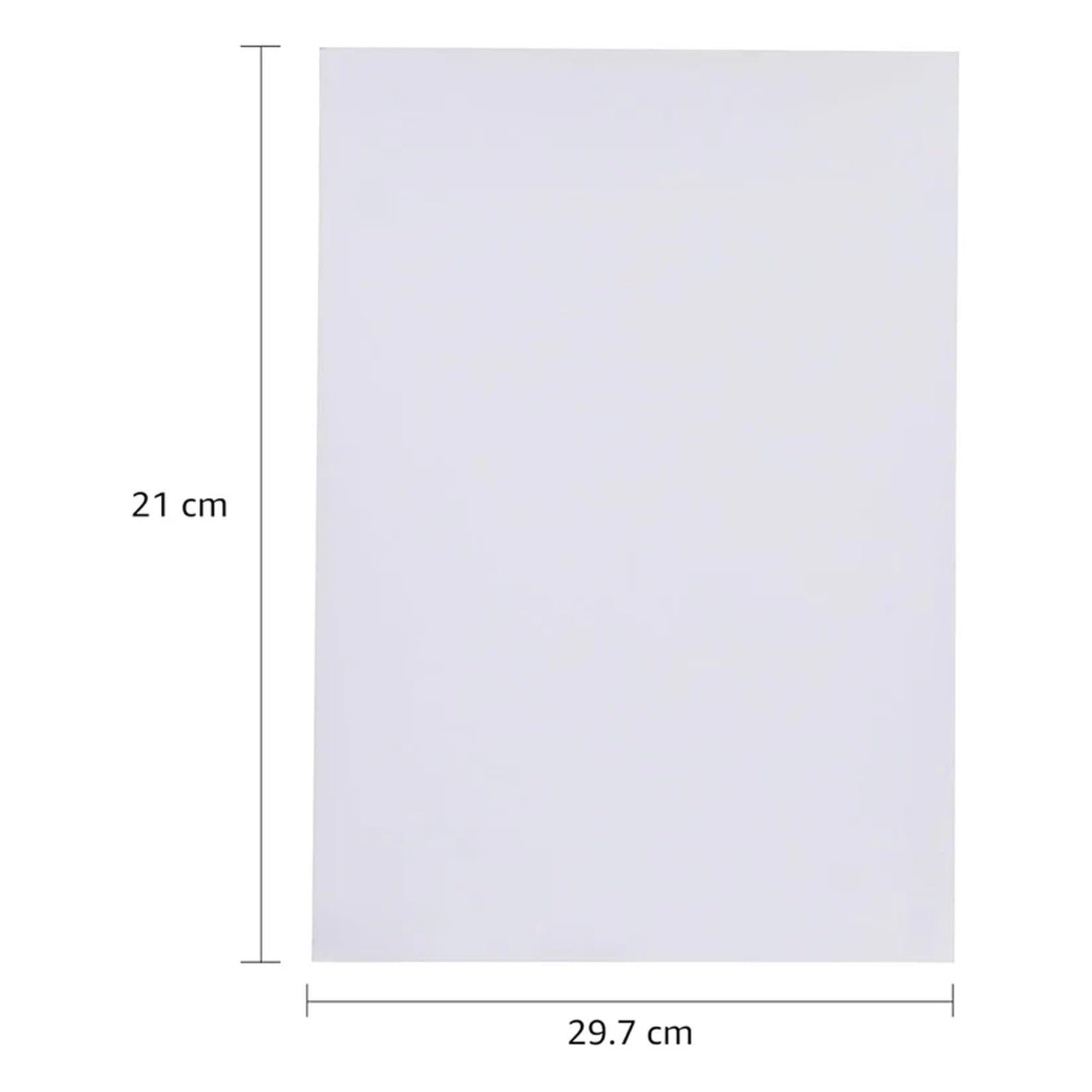 A stack of 50 sheets of Wukusy premium A4 inkjet printing paper with smooth, white surface for high-quality printing.