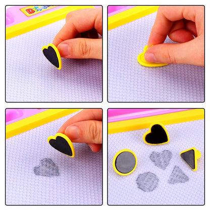 Wukusy 1905 Magic Writer magnetic drawing board for kids, educational toy with colorful writing surface and magnetic stylus.