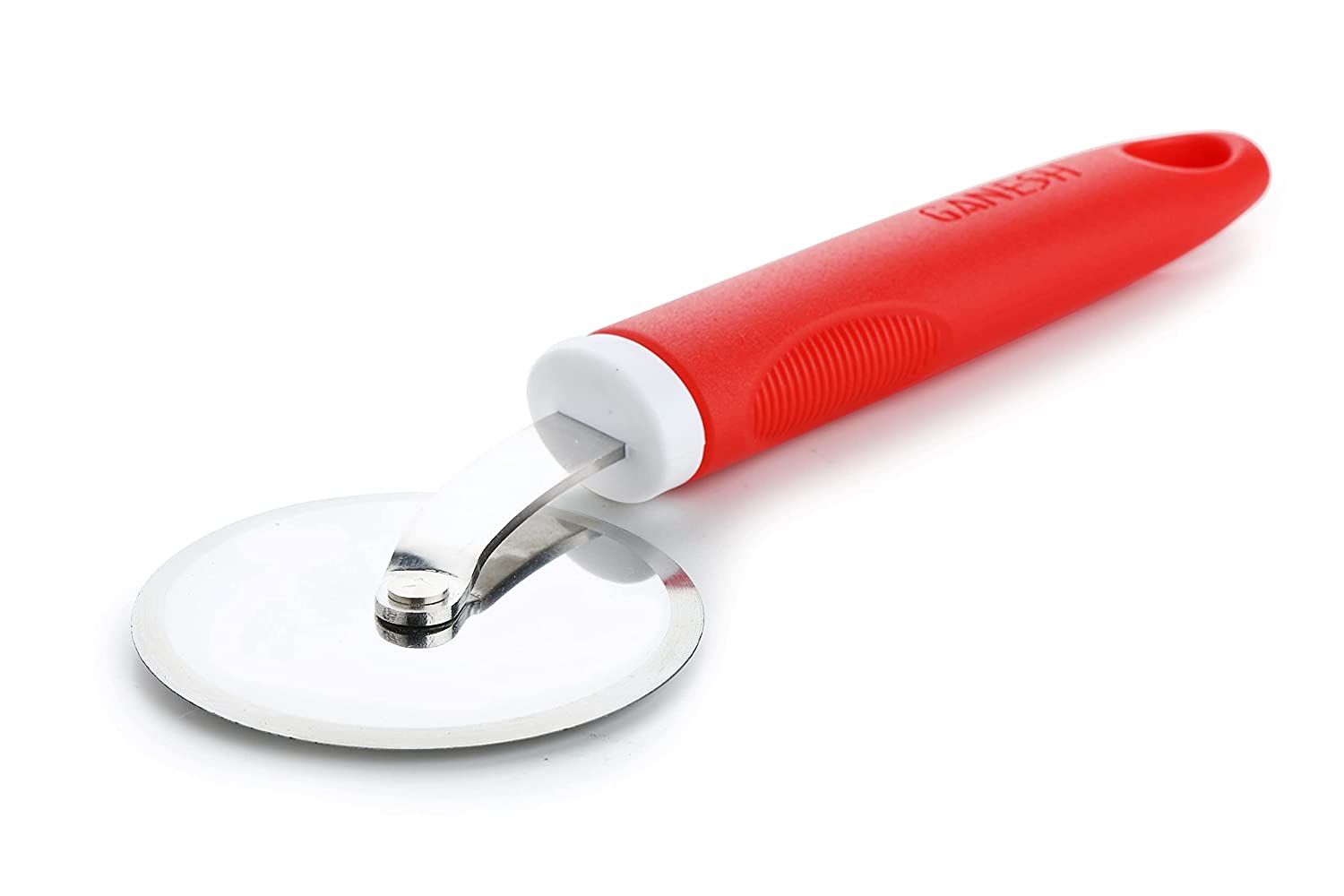 Wukusy Ganesh pizza pastry cutter wheel made of stainless steel, designed for slicing pizzas and pastries in the kitchen.