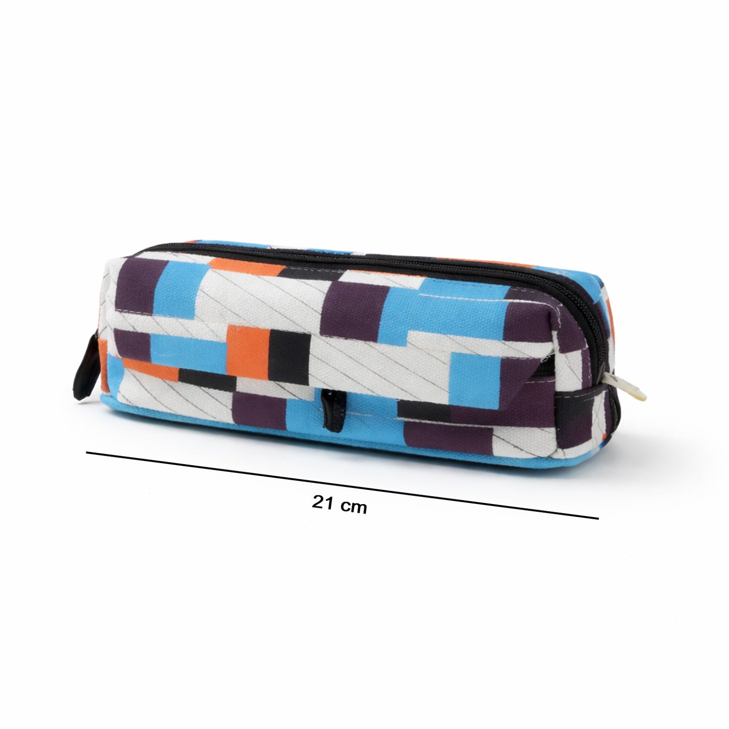 Wukusy printed zipper pencil pouch organizer for students with colorful designs, compact and versatile for school supplies.