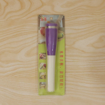 Wukusy multipurpose apple cutter and corer tool with stainless steel blades, designed for slicing, peeling, and coring apples.