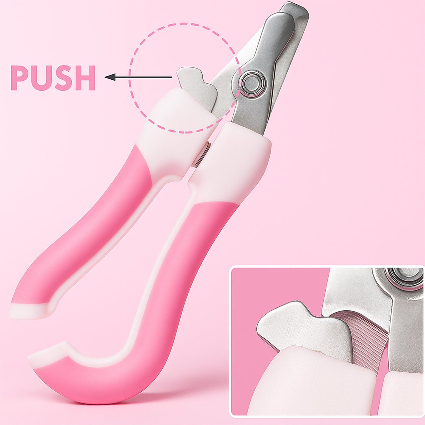 Wukusy Pet Nail Clipper and File Set, two-piece grooming kit with stainless steel clipper and nail file for pets.