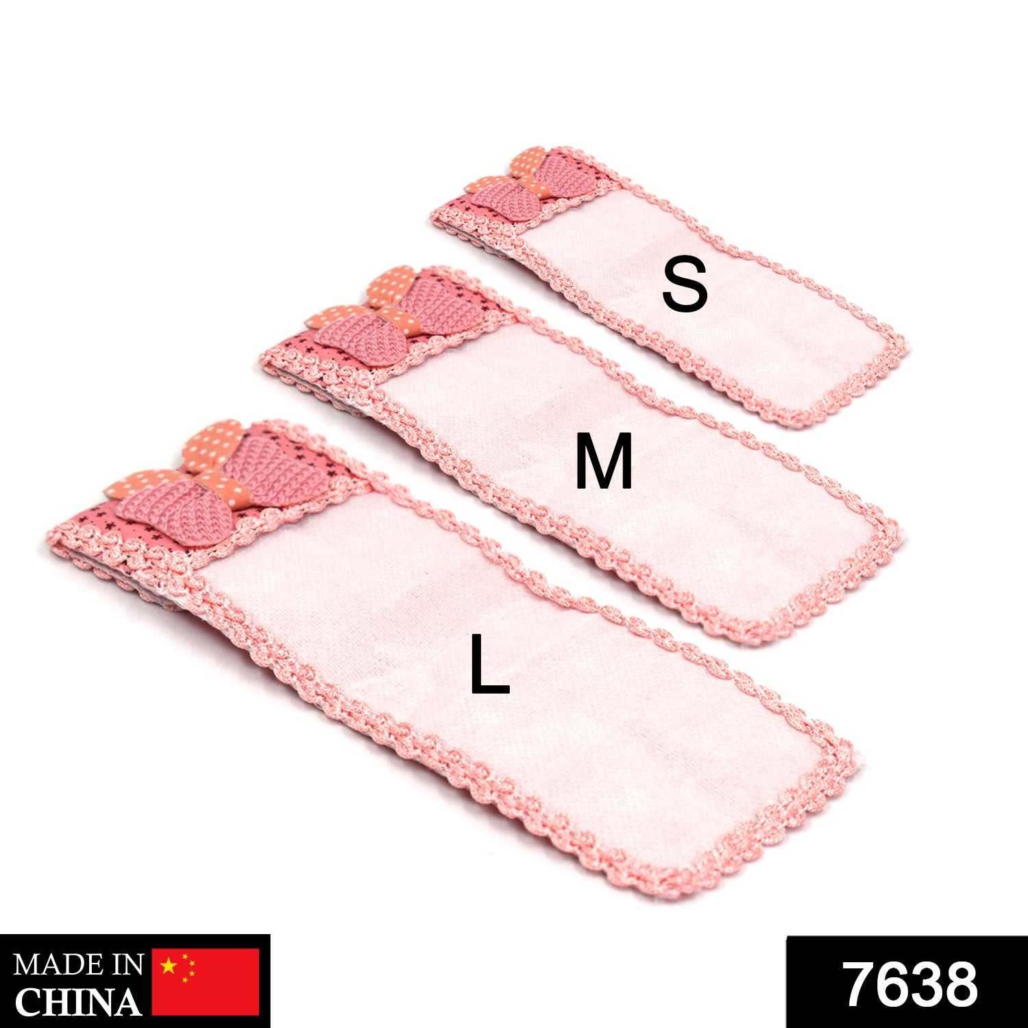 Wukusy 3-piece remote control dust covers with bow knot for TV and air conditioner D2H DTH remotes, soft protective fabric.