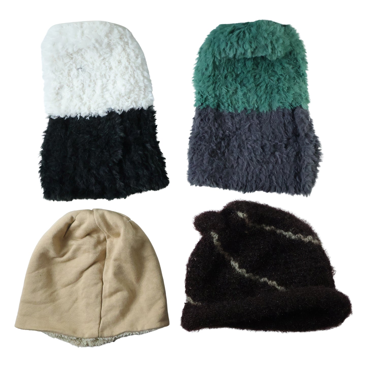 Wukusy winter woolen beanie cap for men and women with mixed designs, stylish and warm for cold weather.