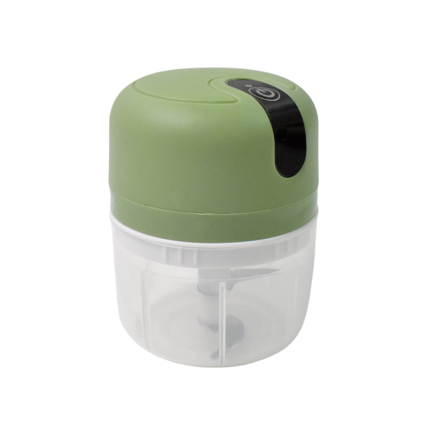 Wukusy wireless USB rechargeable mini electric garlic chopper with 3 blades, 250ml capacity for home kitchen use.