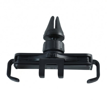Wukusy plastic car mobile phone holder with air vent mount, 360-degree rotation, attached to a car air vent.
