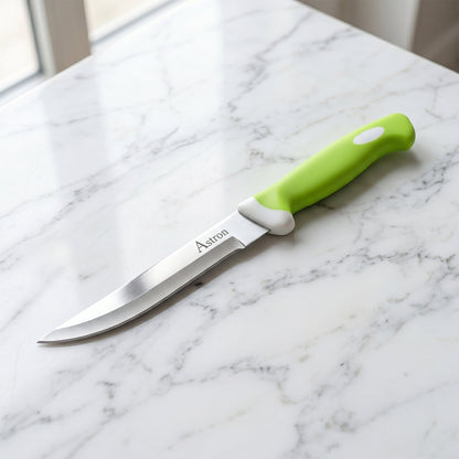 Wukusy 9-inch stainless steel kitchen knife with plastic handle, designed for precise slicing and durability.