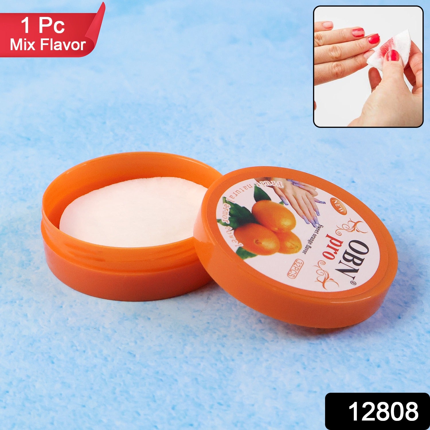 Wukusy Obi Pro Nail Polish Remover Wipe, 1 piece, portable health and beauty product for quick nail polish removal.