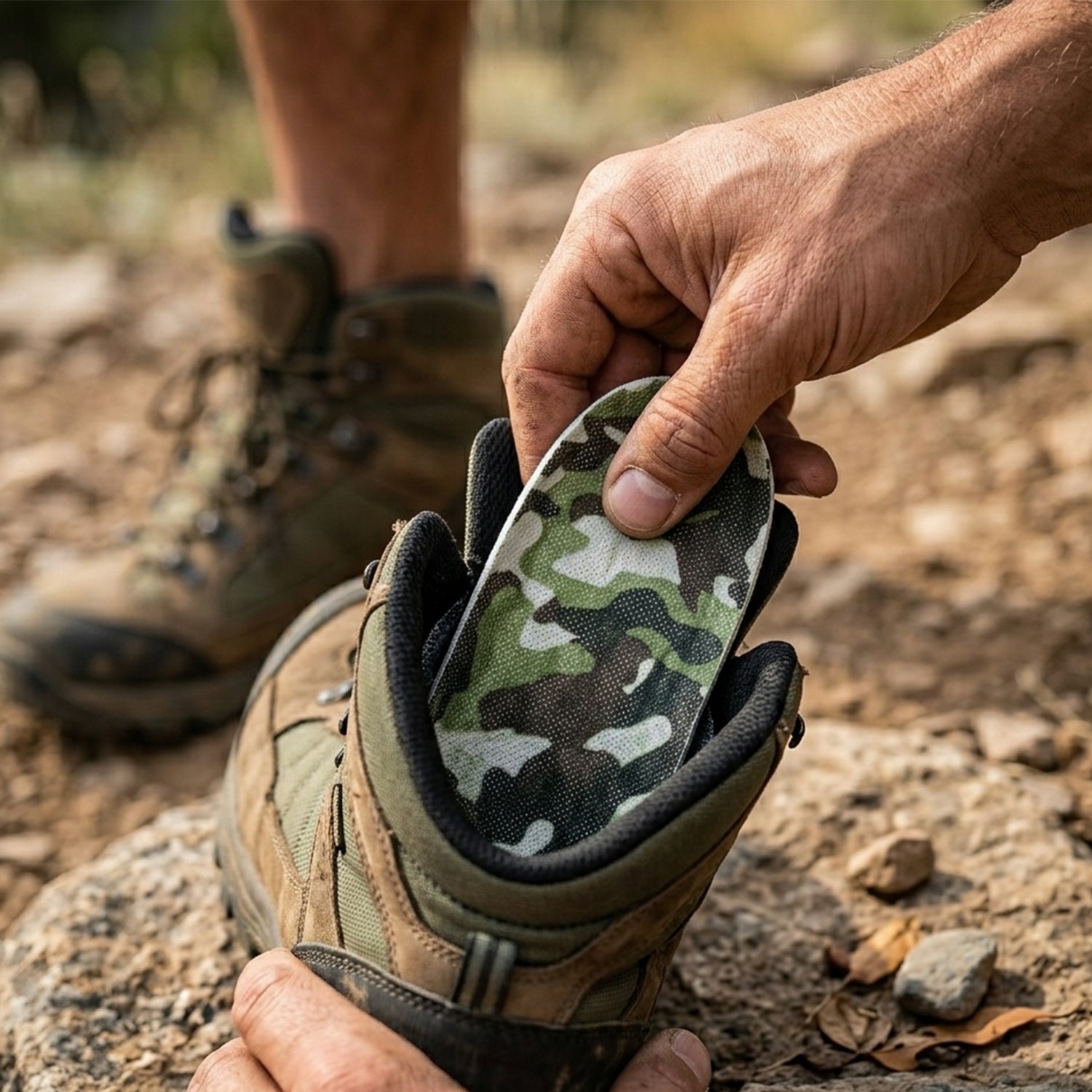 Pair of Wukusy flexible shock-absorbing shoe insoles for sizes 39 to 42, designed for comfort and impact absorption.